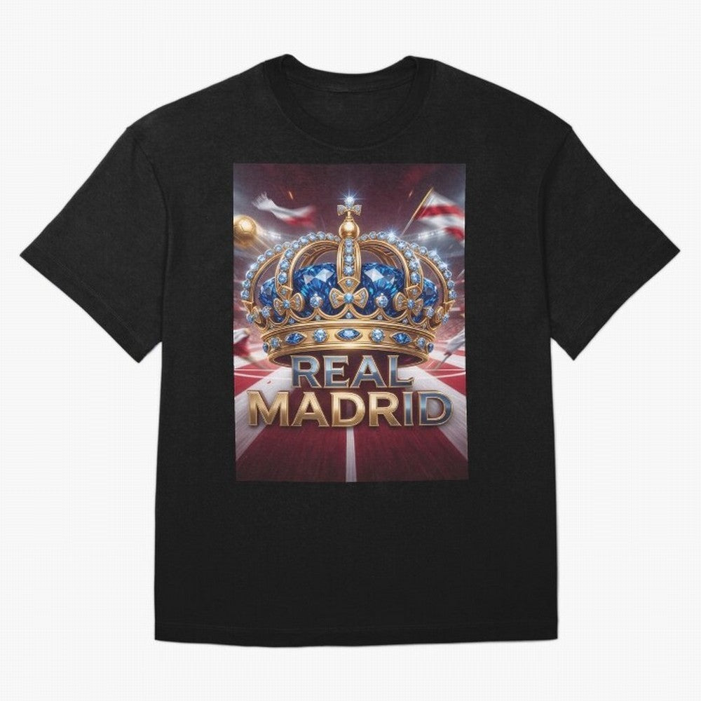 The Diamond of Real Madrid Oversized T-Shirt Remember Iconic Moments from Global Football Passion for FIFA World Cup 2026 Group Stage, Made for Mbappe and Neymar, England, France and Netherlands, Vintage Soccer Flavor, Modern Football Stars,
