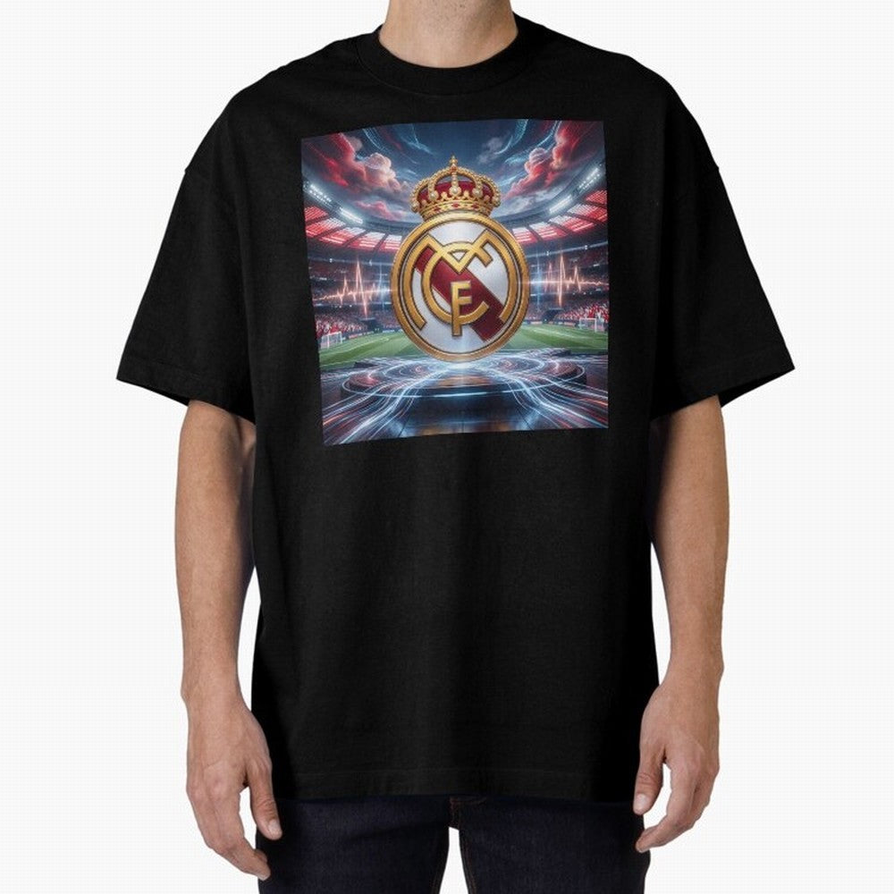 Los Campeones del Bernab¨¦u Oversized T-Shirt Show Your Tournament Heart for FIFA World Cup 2026 USA Canada Mexico for Fans of Messi and Cristiano Ronaldo and Brazil, Portugal and Argentina, Bringing Football History, Final Match Energy, Crowd