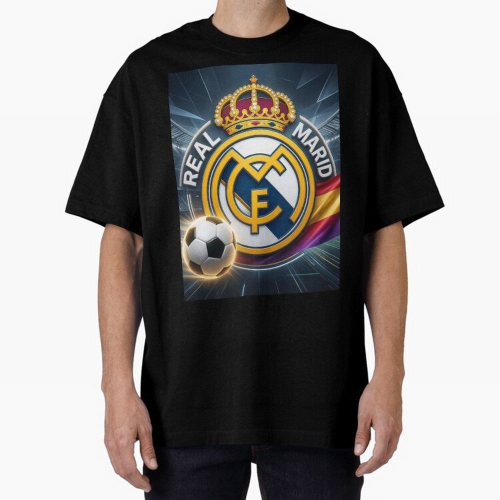 Pelot¨®n Real Madrid Oversized T-Shirt Bring Global Tournament Vibes to FIFA World Cup 2026 for Fans of Messi and Portugal, Bringing Classic Soccer Heritage, Championship Pressure, Fan Loyalty and International Pride; Perfect for Supporters Who