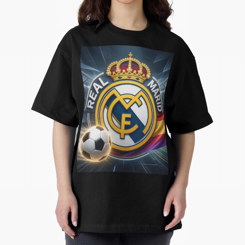 Pelot¨®n Real Madrid Oversized T-Shirt Bring Global Tournament Vibes to FIFA World Cup 2026 for Fans of Messi and Portugal, Bringing Classic Soccer Heritage, Championship Pressure, Fan Loyalty and International Pride; Perfect for Supporters Who