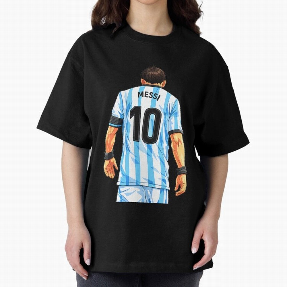 Messi Argentina 10 Oversized T-Shirt Bring Home Match Day Hype around FIFA World Cup 2026, Messi and Cristiano Ronaldo, France and Portugal, Supporter Pride, Iconic Celebrations, Legendary Names and Global Match Day Energy; Great for Supporters Who
