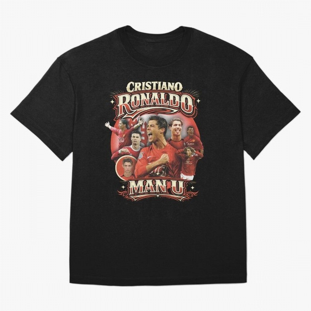 Cristiano Ronaldo Manchester United Oversized T-Shirt Celebrate National Team Dreams in Global Football Passion for FIFA World Cup 2026, Inspired by Haaland, Argentina and Brazil, Football Passion, Legendary Performances, Festival Vibes and