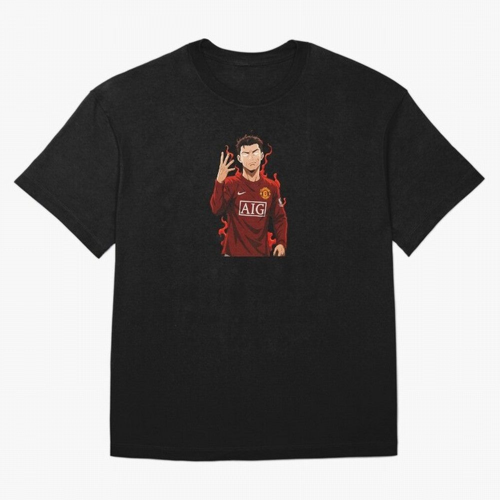 Cristiano Ronaldo Anime Art Blue Lock Inspired Football Legend Oversized T-Shirt Show Support during the FIFA World Cup 2026 Group Stage Journey through Neymar Highlights, France Pride, Vintage Soccer Flavor, Modern Football Stars, National Flags