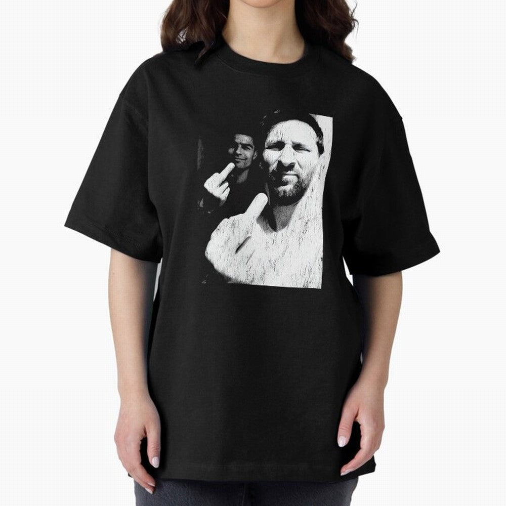 Cristiano Ronaldo & Messi Vintage Oversized T-Shirt Show Love for Legendary Goals in Match Day Hype around FIFA World Cup 2026 USA Canada Mexico, Messi, Argentina and Brazil, Classic Soccer Heritage, Championship Pressure, Fan Loyalty and
