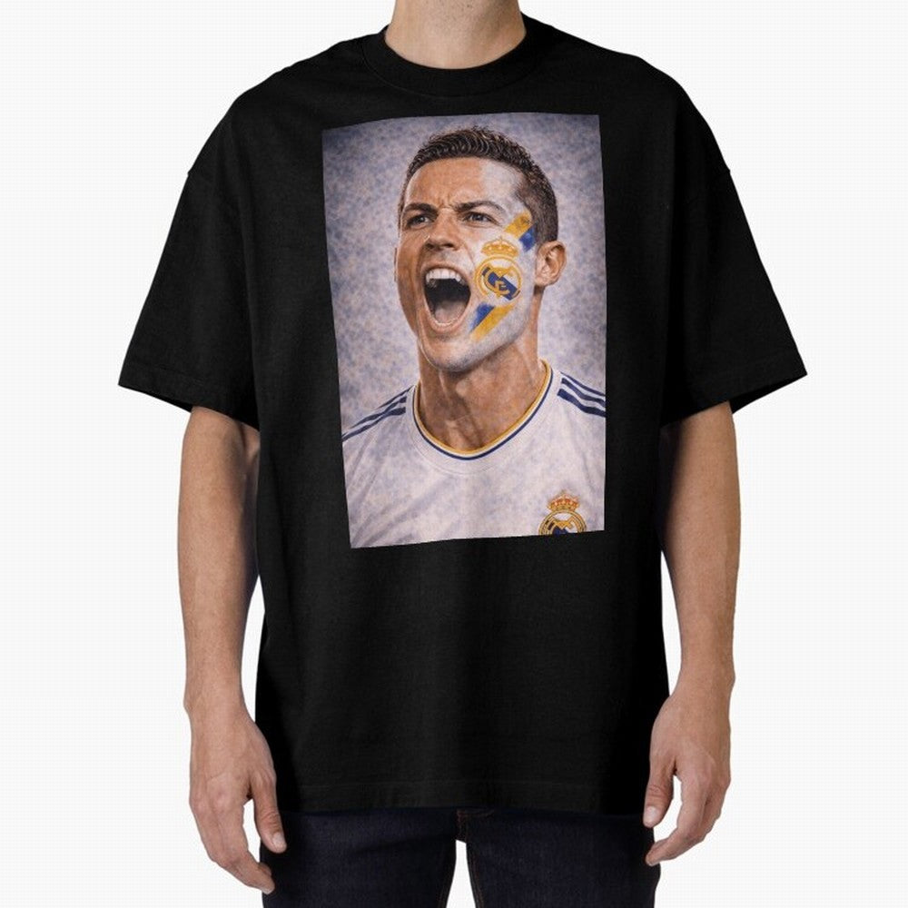 Cristiano Ronaldo ¡ª A Fan Portrait in Motion Oversized T-Shirt Bring Retro Soccer Energy to Global Football Passion for FIFA World Cup 2026 USA Canada Mexico, Filled with Cristiano Ronaldo, Haaland and CR7, France, Vintage Soccer Flavor, Modern