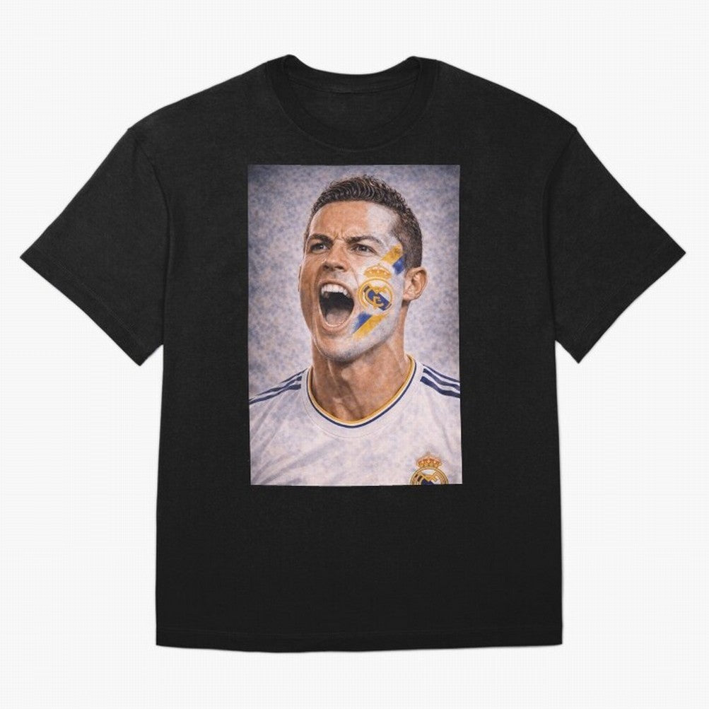 Cristiano Ronaldo ¡ª A Fan Portrait in Motion Oversized T-Shirt Bring Retro Soccer Energy to Global Football Passion for FIFA World Cup 2026 USA Canada Mexico, Filled with Cristiano Ronaldo, Haaland and CR7, France, Vintage Soccer Flavor, Modern