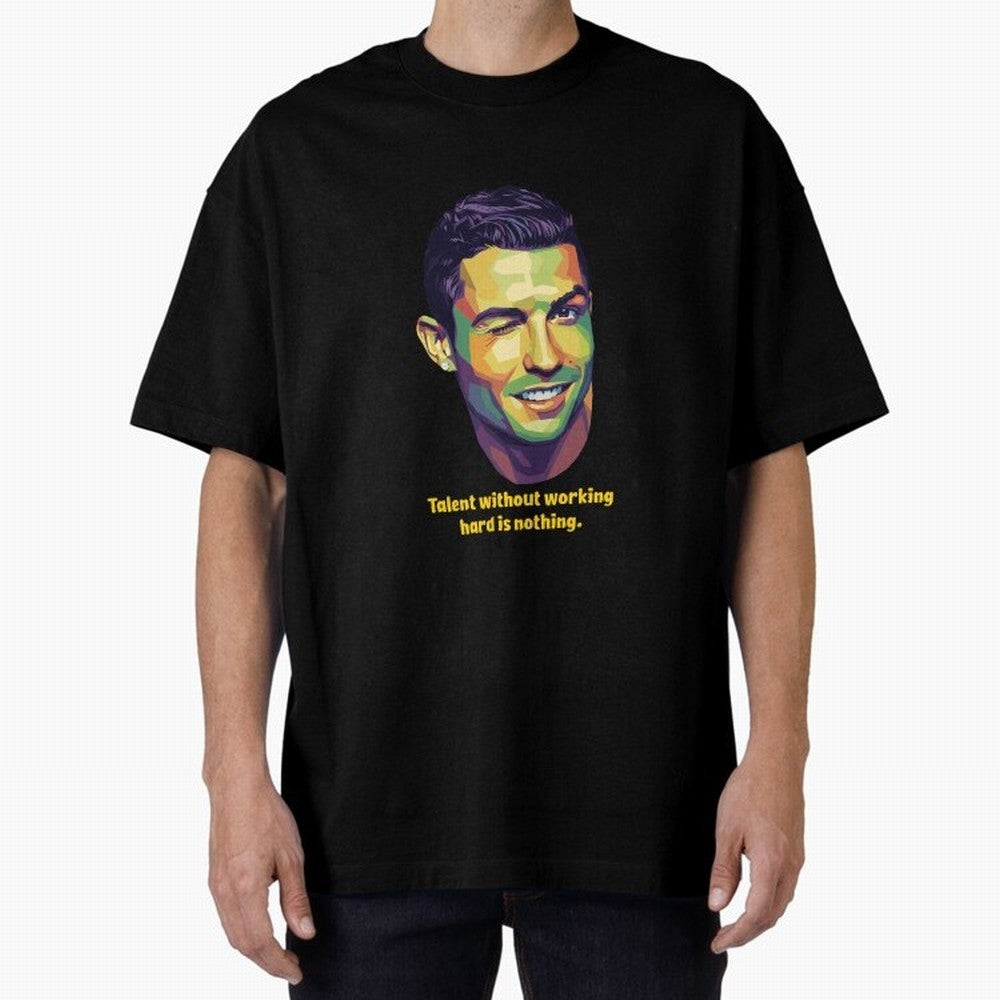 Cristiano Ronaldo Quotes Oversized T-Shirt Fuel the Hype around FIFA World Cup 2026 Group Stage Spirit, Inspired by England and Germany, CR7, Game Day Rituals, Football Legends, Country Pride and the Road to the Final; Perfect for People Who Love
