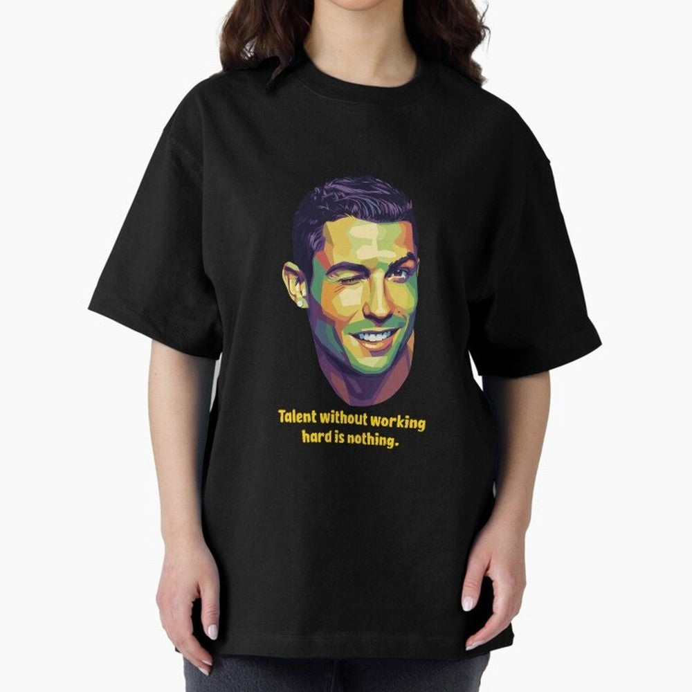 Cristiano Ronaldo Quotes Oversized T-Shirt Fuel the Hype around FIFA World Cup 2026 Group Stage Spirit, Inspired by England and Germany, CR7, Game Day Rituals, Football Legends, Country Pride and the Road to the Final; Perfect for People Who Love