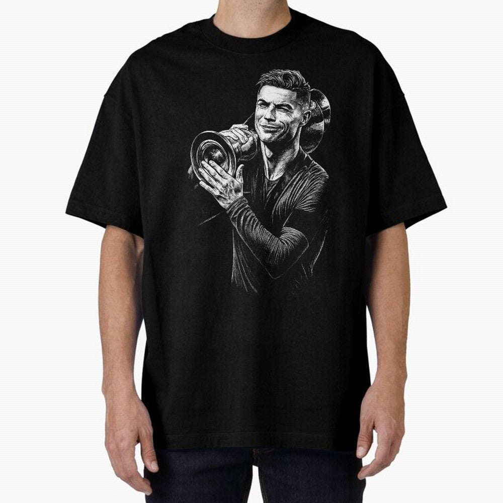 Cristiano Ronaldo Nations League Cup Oversized T-Shirt Honor the Beautiful Game during Match Day Hype around FIFA World Cup 2026 USA Canada Mexico, CR7, England and Germany, Soccer Culture, Superstar Moments, National Team Dreams and Competitive