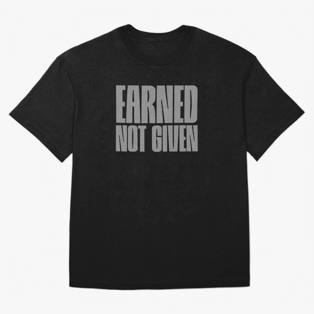 Earned not given grey 2 Oversized T-Shirt Bring World Football Passion into FIFA World Cup 2026 USA Canada Mexico Centered on CR7 and Messi, Brazil, Portugal and Argentina Energy, Stadium Memories, Football Loyalty, International Chants and