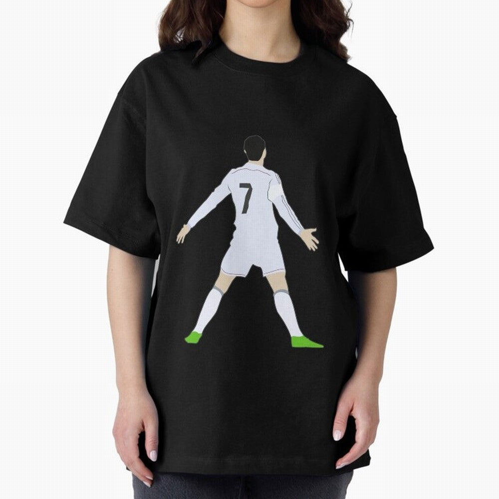 Cristiano Ronaldo Oversized T-Shirt Show Support during FIFA World Cup 2026 Group Stage for Fans of Mbappe and Neymar and England, France and Netherlands, Bringing Supporter Pride, Iconic Celebrations, Legendary Names and Global Match Day Energy;