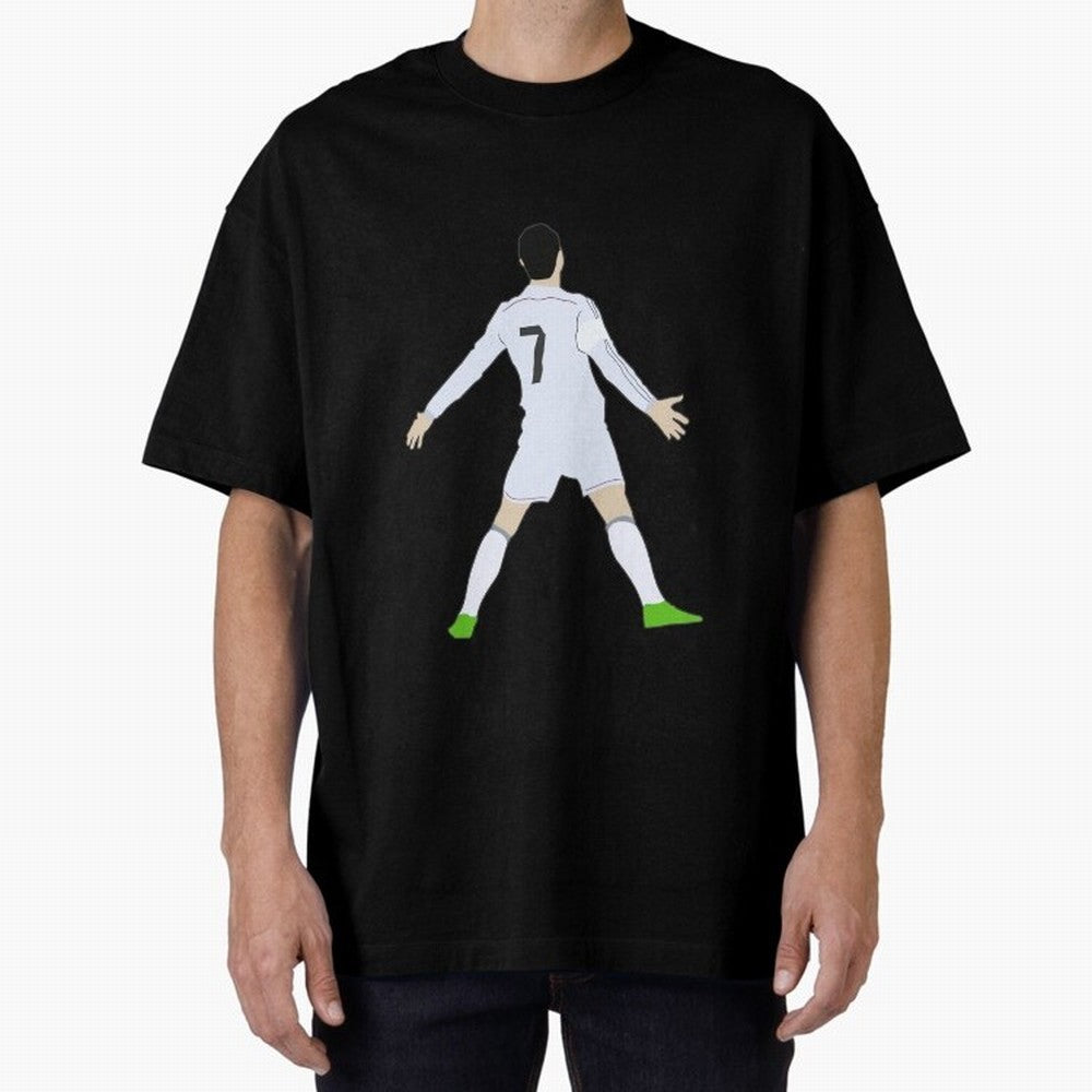 Cristiano Ronaldo Oversized T-Shirt Show Support during FIFA World Cup 2026 Group Stage for Fans of Mbappe and Neymar and England, France and Netherlands, Bringing Supporter Pride, Iconic Celebrations, Legendary Names and Global Match Day Energy;