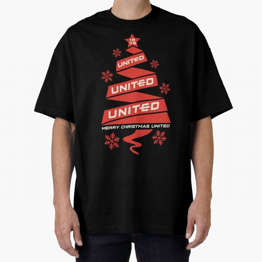 Manchester United Christmas Oversized T-Shirt Step into FIFA World Cup 2026 USA Canada Mexico Spirit, Filled with Portugal, Spain and Germany, Messi and Cristiano Ronaldo, Football Festival Excitement, Trophy Ambitions, Country Rivalries and Star