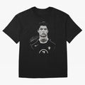 Cristiano Ronaldo Vintage Bootleg Oversized T-Shirt Showcase Global Football Passion for FIFA World Cup 2026 USA Canada Mexico, with Messi, CR7 and Mbappe, Spain and Netherlands, Vintage Soccer Flavor, Modern Football Stars, National Flags and