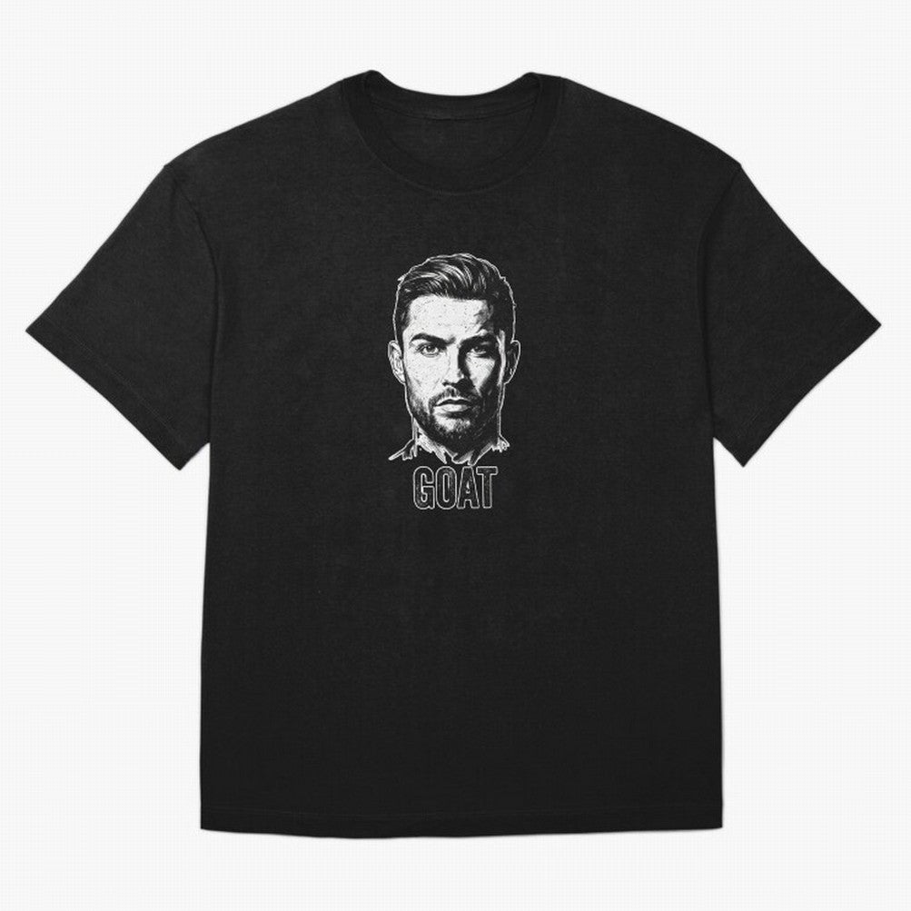 The G.O.A.T. ¨C Cristiano Ronaldo Legend Sketch Oversized T-Shirt Stand Proud for FIFA World Cup 2026 Made for Messi and Cristiano Ronaldo, Brazil Energy, Goal Celebration Energy, Supporter Heritage, Football Icons and Worldwide Tournament Joy;