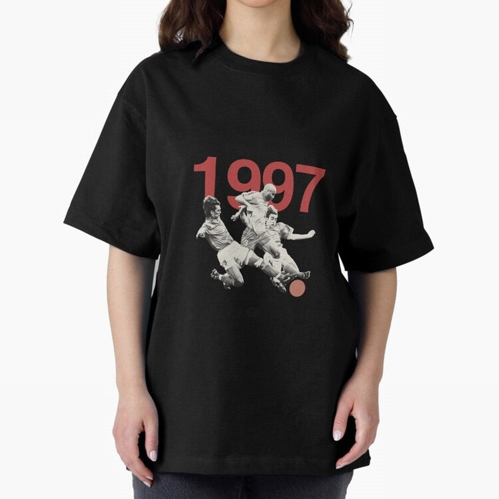 Ronaldo Maldini Cannavaro Tournoi de France 1997 Oversized T-Shirt Celebrate Football Heritage in FIFA World Cup 2026 USA Canada Mexico for Fans of Neymar, Haaland and Cristiano Ronaldo and Brazil, Bringing Soccer Culture, Superstar Moments,