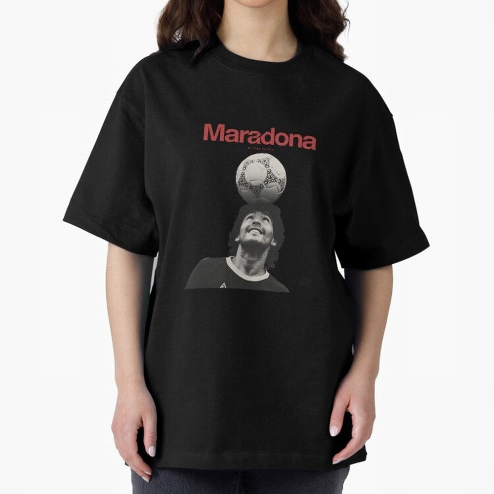 Diego Maradona Minimalist Oversized T-Shirt Get Ready for FIFA World Cup 2026 Group Stage for Fans of Mbappe and Neymar and Brazil, Portugal and Argentina, Bringing Supporter Pride, Iconic Celebrations, Legendary Names and Global Match Day Energy;