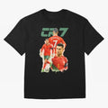 CR7 Cristiano Ronaldo illustration watercolour Oversized T-Shirt Celebrate Football Dreams Across Global Football Passion for FIFA World Cup 2026, Capturing Mbappe and Neymar, England, Vintage Soccer Flavor, Modern Football Stars, National Flags