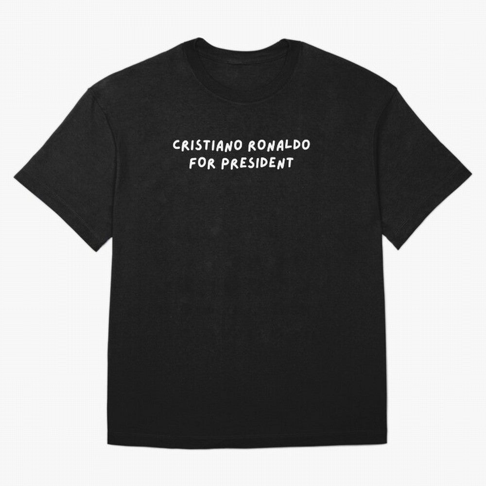 Cristiano Ronaldo for President Oversized T-Shirt Join FIFA World Cup 2026 Group Stage Filled with Neymar, Brazil, Portugal and Argentina Energy, Retro Football Energy, Iconic Rivalries, Trophy Chase Drama and Stadium Atmosphere; Created for Match