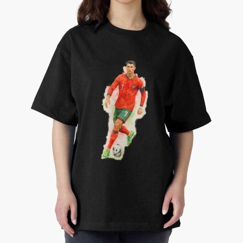 CR7 Cristiano Ronaldo a powerful moment artwork Oversized T-Shirt Bring Legendary Rivalry Energy to FIFA World Cup 2026 Group Stage for Fans of Cristiano Ronaldo, Haaland and CR7 and Argentina, Bringing Football Festival Excitement, Trophy