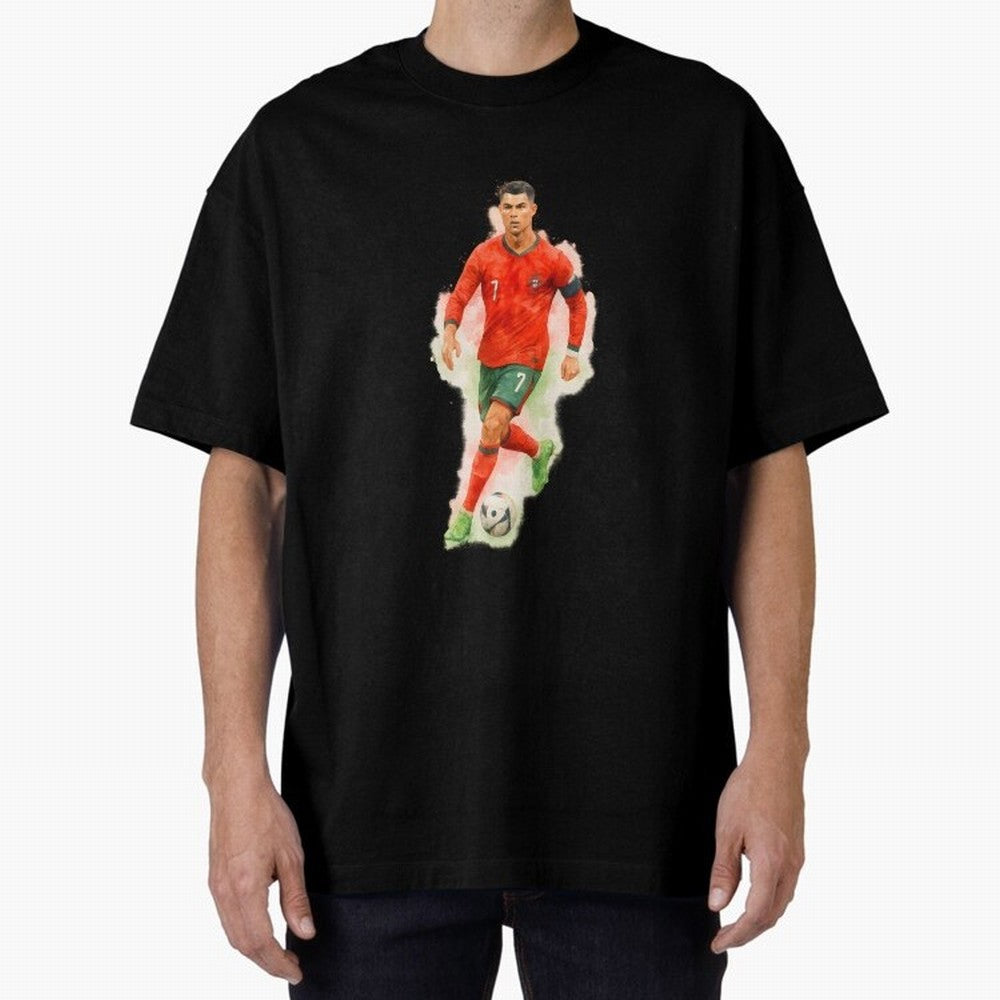 CR7 Cristiano Ronaldo a powerful moment artwork Oversized T-Shirt Bring Legendary Rivalry Energy to FIFA World Cup 2026 Group Stage for Fans of Cristiano Ronaldo, Haaland and CR7 and Argentina, Bringing Football Festival Excitement, Trophy