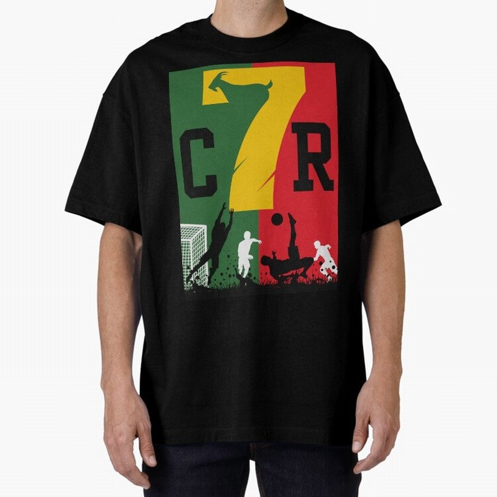 Portugal The Goat CR 7 World Cup 2026 Oversized T-Shirt Show Your Tournament Heart for Match Day Hype around FIFA World Cup 2026 Group Stage, Neymar, Argentina, Soccer Culture, Superstar Moments, National Team Dreams and Competitive Fire; Great for