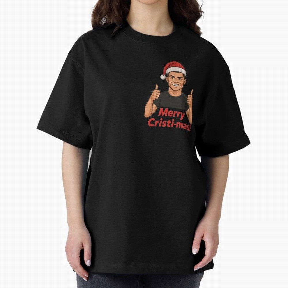 Merry Cristi-mas! CR7 Xmas holiday cheer Oversized T-Shirt Bring Trophy Dreams to FIFA World Cup 2026 for Fans of Cristiano Ronaldo, Haaland and CR7 and Portugal, Bringing Football Passion, Legendary Performances, Festival Vibes and Supporter
