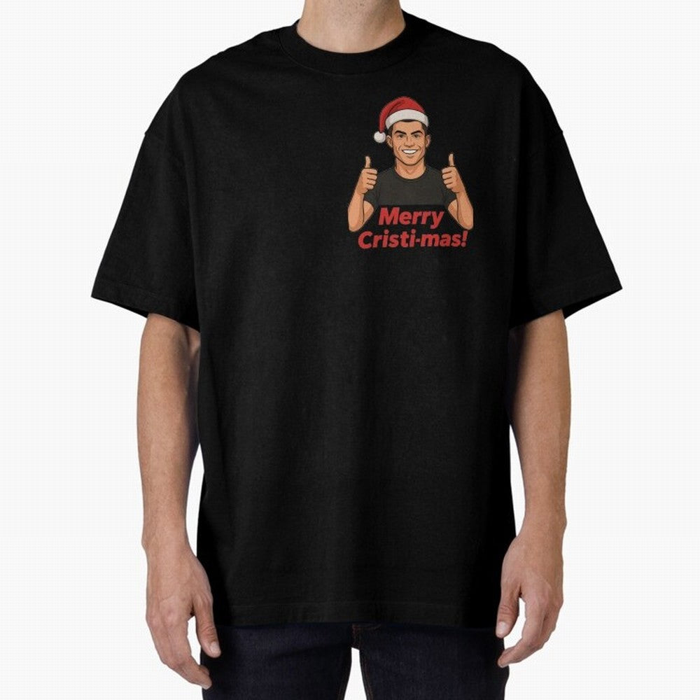 Merry Cristi-mas! CR7 Xmas holiday cheer Oversized T-Shirt Bring Trophy Dreams to FIFA World Cup 2026 for Fans of Cristiano Ronaldo, Haaland and CR7 and Portugal, Bringing Football Passion, Legendary Performances, Festival Vibes and Supporter