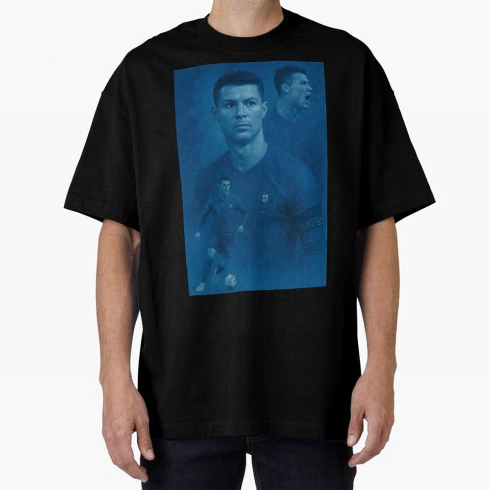 Blue Soccer Oversized T-Shirt Turn Up for the FIFA World Cup 2026 Group Stage Journey through Haaland Highlights, England Pride, Global Supporter Spirit, Legendary Goals, National Colors and Tournament Celebration; Built for Supporters Chasing