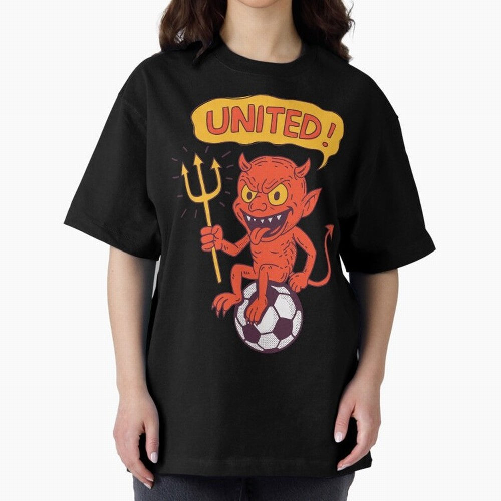 Manchester United The Red Devils Oversized T-Shirt Bring Supporter Culture to Match Day Hype around FIFA World Cup 2026 USA Canada Mexico, Mbappe and Neymar, Spain, Match Day Excitement, Supporter Culture, Golden Goals and Global Football Passion;