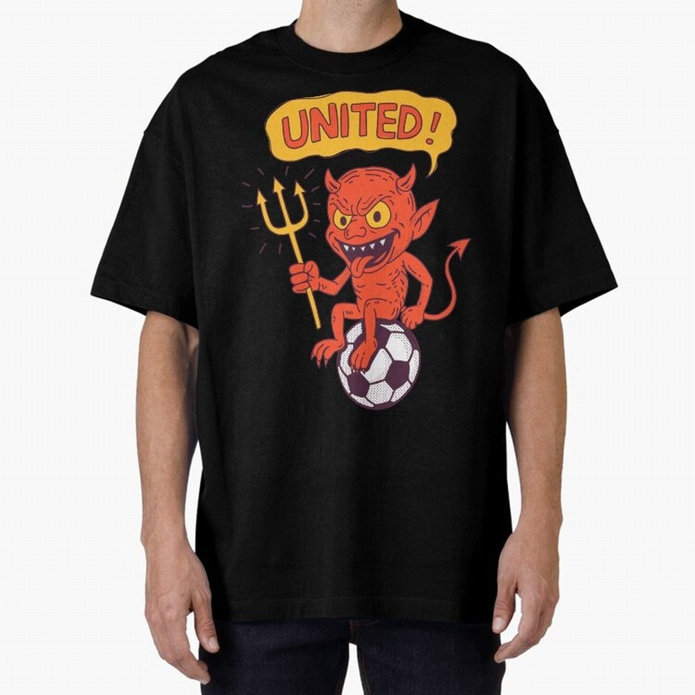 Manchester United The Red Devils Oversized T-Shirt Bring Supporter Culture to Match Day Hype around FIFA World Cup 2026 USA Canada Mexico, Mbappe and Neymar, Spain, Match Day Excitement, Supporter Culture, Golden Goals and Global Football Passion;