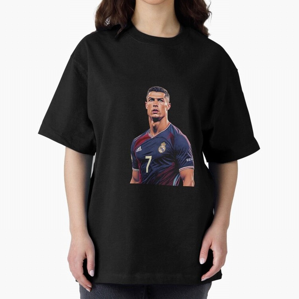 CR7 Siuuu Oversized T-Shirt Fuel Your Fan Pride for FIFA World Cup 2026 Group Stage for Fans of Haaland and Portugal, Spain and Germany, Bringing Championship Spirit, Famous Goals, Roaring Crowds and International Football Unity; Perfect for