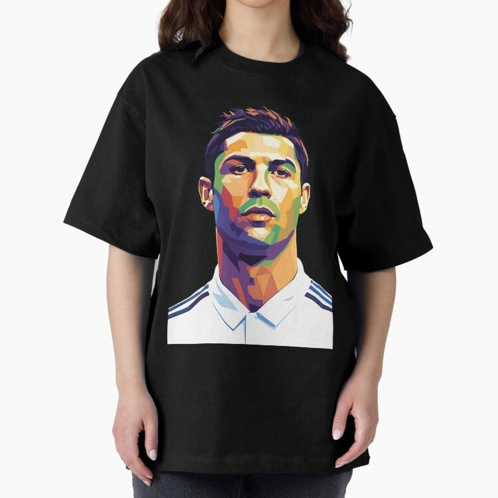 Cristiano Ronaldo Wpap Art Oversized T-Shirt Support the Legends of FIFA World Cup 2026 USA Canada Mexico Spirit, Filled with England, Cristiano Ronaldo, Haaland and CR7, Game Day Rituals, Football Legends, Country Pride and the Road to the Final;
