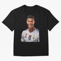 smiling Cristiano Ronaldo Oversized T-Shirt Live the Energy of FIFA World Cup 2026 Group Stage Spirit, Connected to Germany, Messi, Neymar and Mbappe, Football History, Final Match Energy, Crowd Noise and Once in a Lifetime Moments; Created for