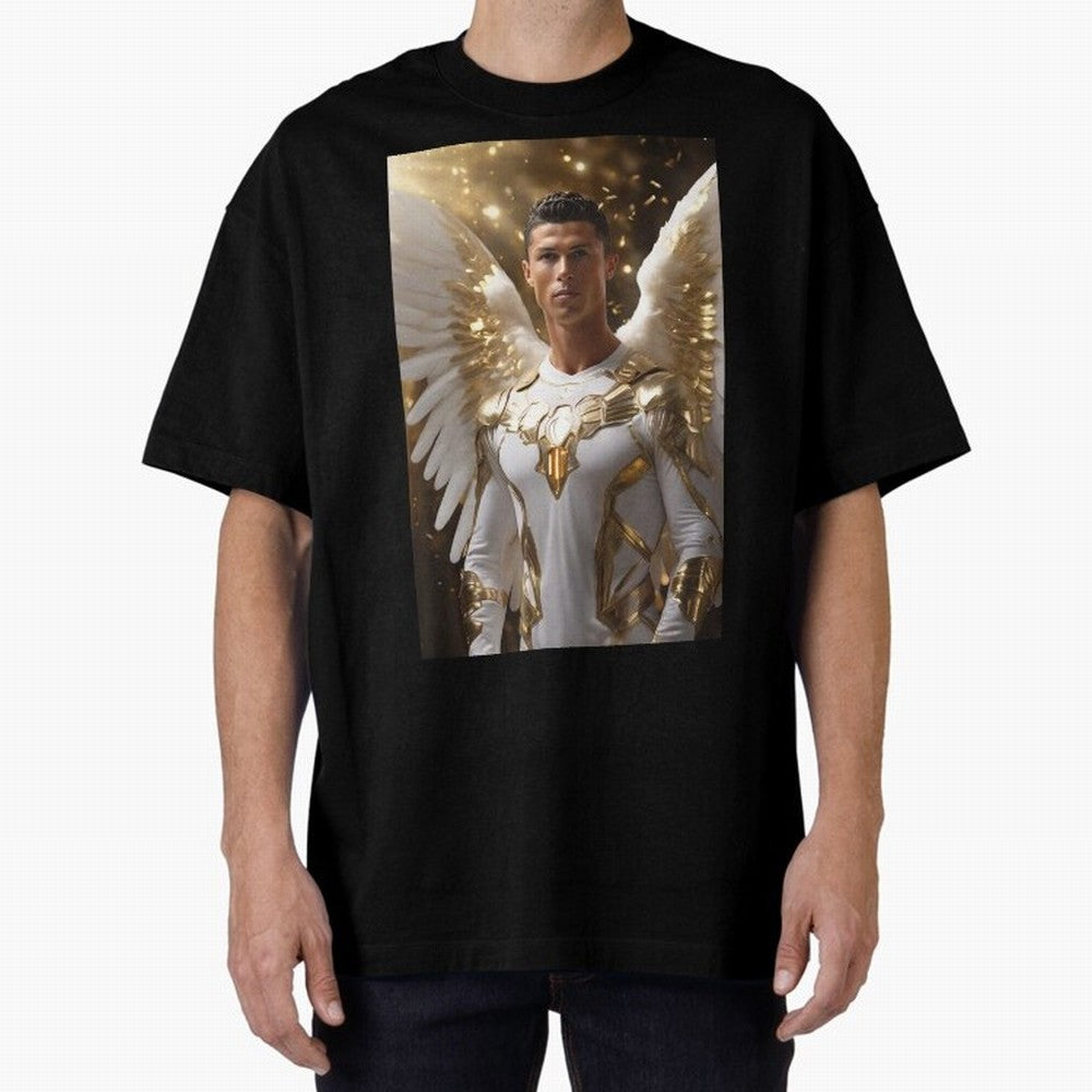 Cristiano Ronaldo angel 1 Oversized T-Shirt Make the Season About FIFA World Cup 2026 USA Canada Mexico Capturing CR7, France Energy, Football Festival Excitement, Trophy Ambitions, Country Rivalries and Star Player Buzz; Great for Supporters Who