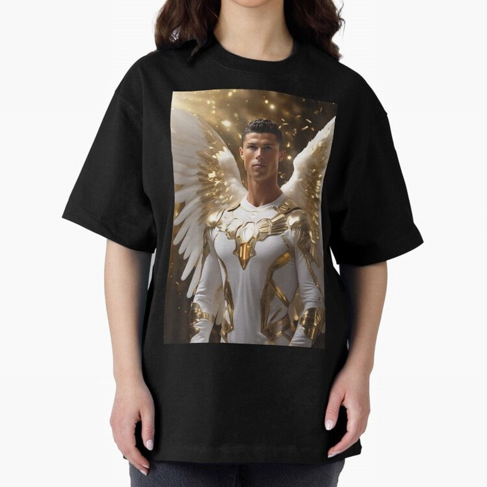 Cristiano Ronaldo angel 1 Oversized T-Shirt Make the Season About FIFA World Cup 2026 USA Canada Mexico Capturing CR7, France Energy, Football Festival Excitement, Trophy Ambitions, Country Rivalries and Star Player Buzz; Great for Supporters Who