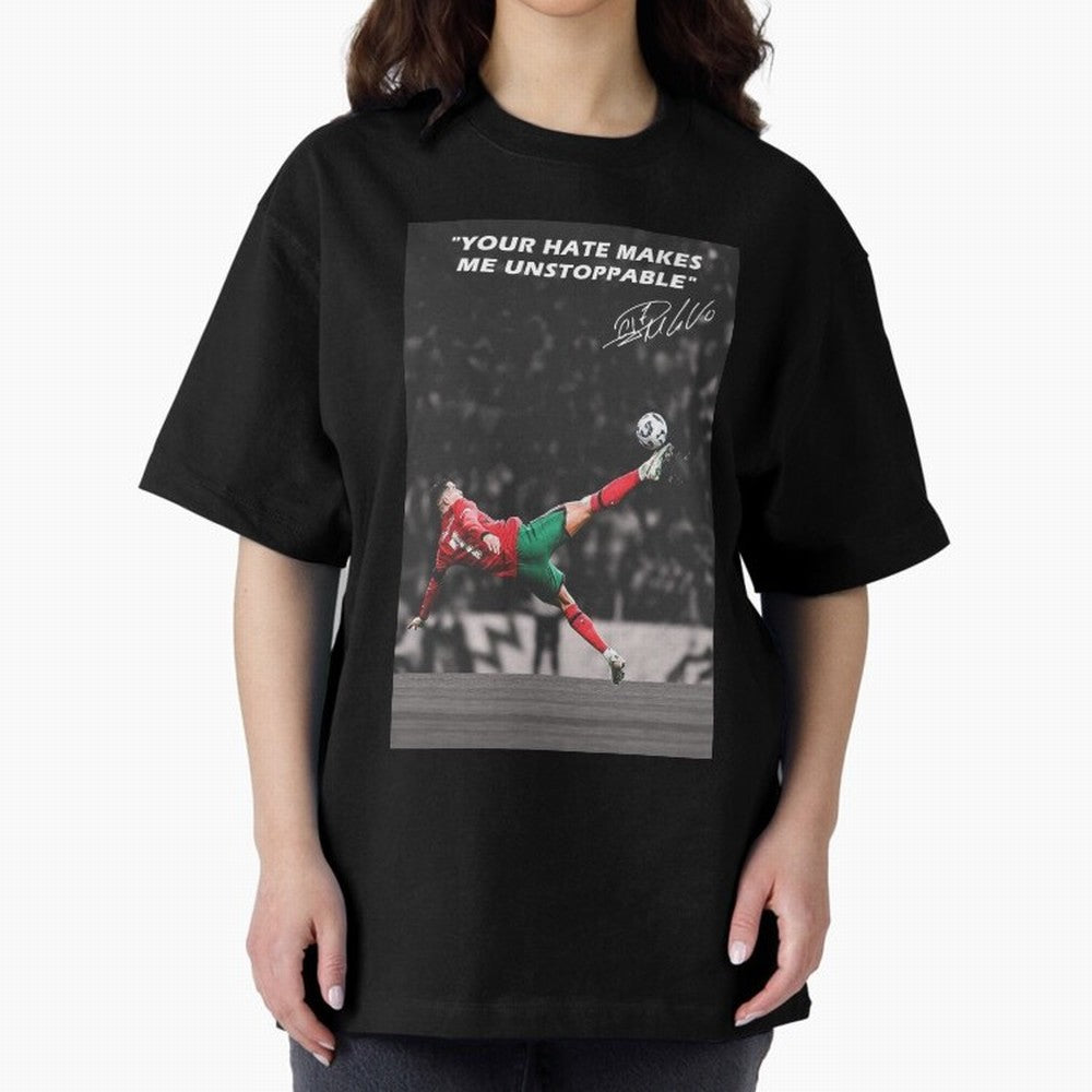 Cristiano Ronaldo Inspiration Oversized T-Shirt Keep Football History Alive during the FIFA World Cup 2026 Journey through Messi and Cristiano Ronaldo Highlights, Brazil, Portugal and Argentina Pride, Football Festival Excitement, Trophy Ambitions,