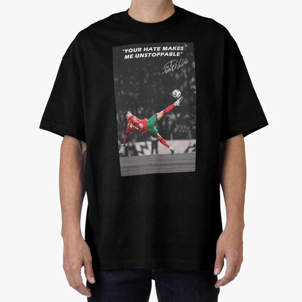 Cristiano Ronaldo Inspiration Oversized T-Shirt Keep Football History Alive during the FIFA World Cup 2026 Journey through Messi and Cristiano Ronaldo Highlights, Brazil, Portugal and Argentina Pride, Football Festival Excitement, Trophy Ambitions,