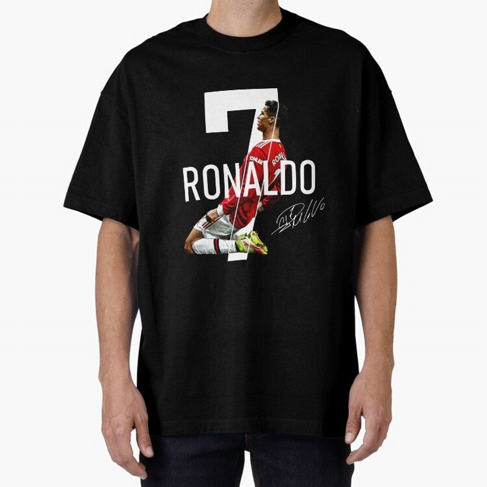 Cristiano Ronaldo - CR7 Oversized T-Shirt Share the Excitement of FIFA World Cup 2026 Spirit, Featuring England, France and Netherlands, Messi, Soccer Culture, Superstar Moments, National Team Dreams and Competitive Fire; Perfect for People Who