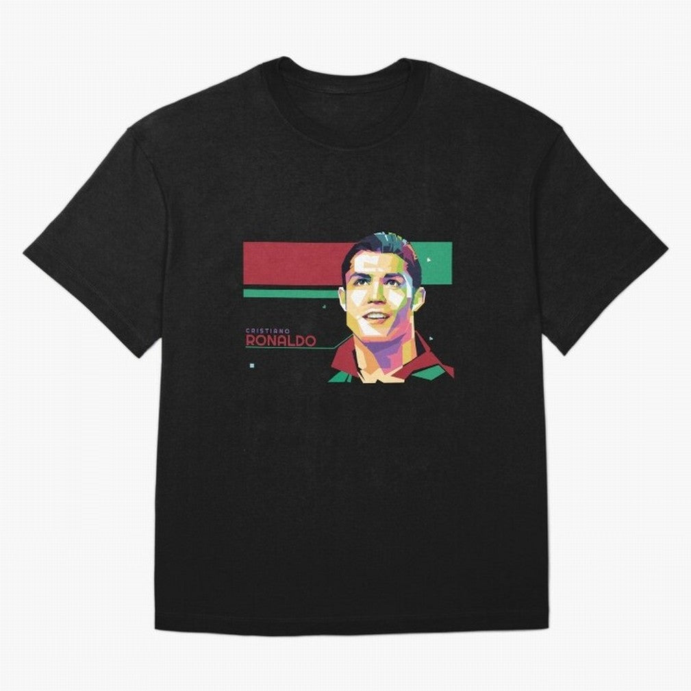 Cristiano Ronaldo ¨C Legendary Football Star & GOAT Artwork Oversized T-Shirt Join Supporters Worldwide for Global Football Passion for FIFA World Cup 2026, Connected to Mbappe and Neymar, Spain and Netherlands, Sports Nostalgia, International