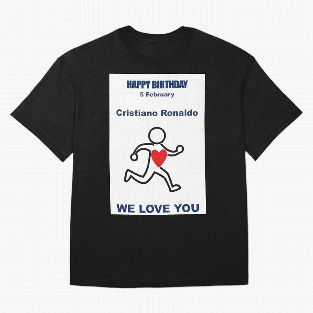 Tribute to Cristiano Ronaldo ¡ª 5 February Oversized T-Shirt Show Passion for the Stars of FIFA World Cup 2026 Spirit, Connected to England and Germany, CR7 and Messi, Fan Favorite Moments, National Team Passion, Big Match Drama and Soccer History;