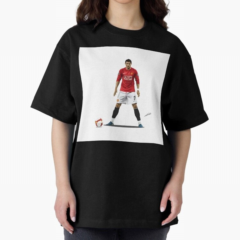 Cristiano Ronaldo CR7 Man Utd Oversized T-Shirt Join Supporters Worldwide for FIFA World Cup 2026 USA Canada Mexico for Fans of CR7 and Messi and France and Portugal, Bringing Supporter Pride, Iconic Celebrations, Legendary Names and Global Match