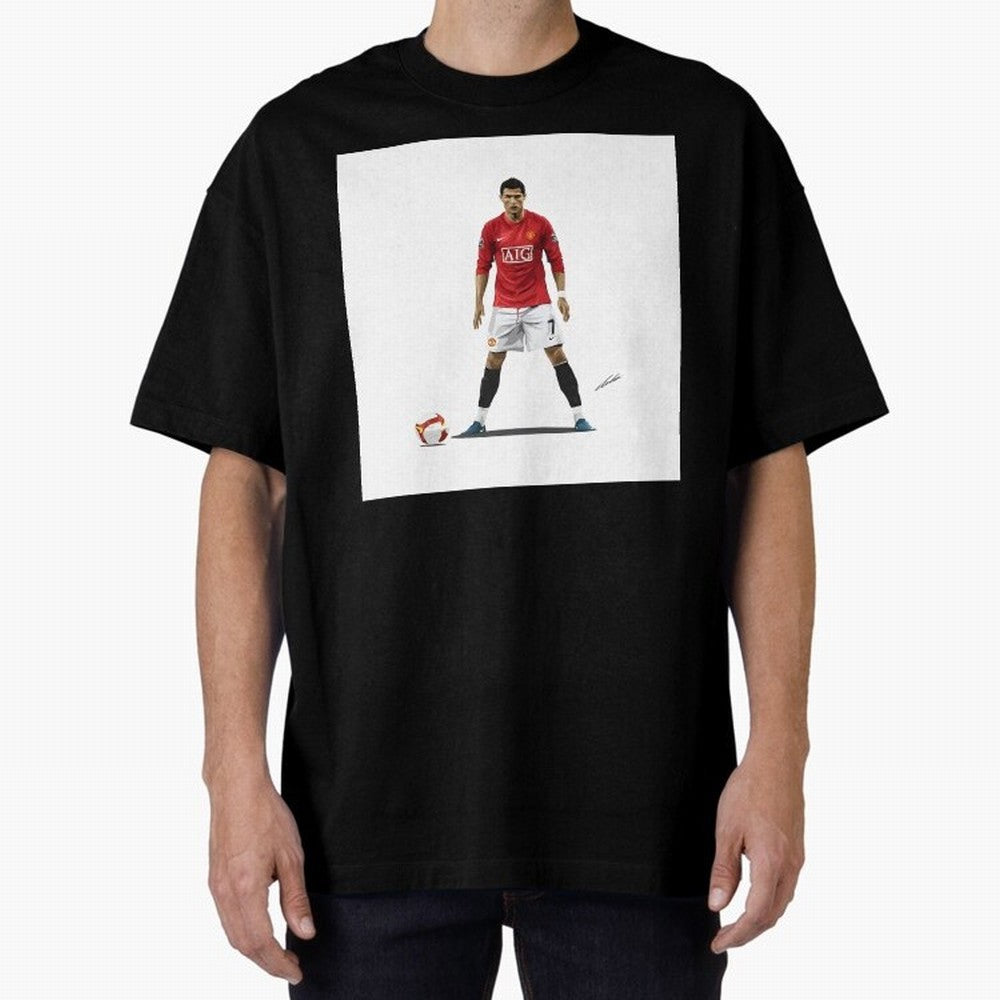 Cristiano Ronaldo CR7 Man Utd Oversized T-Shirt Join Supporters Worldwide for FIFA World Cup 2026 USA Canada Mexico for Fans of CR7 and Messi and France and Portugal, Bringing Supporter Pride, Iconic Celebrations, Legendary Names and Global Match