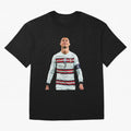Cristiano Ronaldo Design Oversized T-Shirt Show Fan Pride Across Global Football Passion for FIFA World Cup 2026, Centered on Haaland, England, Retro Football Energy, Iconic Rivalries, Trophy Chase Drama and Stadium Atmosphere; Perfect for People
