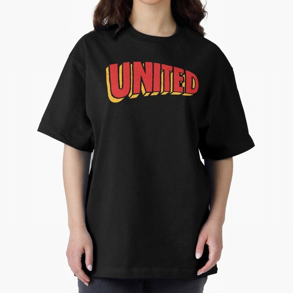 Manchester United Comic Style Oversized T-Shirt Celebrate Supporters United by FIFA World Cup 2026 USA Canada Mexico Driven by CR7, Argentina and Brazil Energy, Stadium Memories, Football Loyalty, International Chants and Championship Tradition;