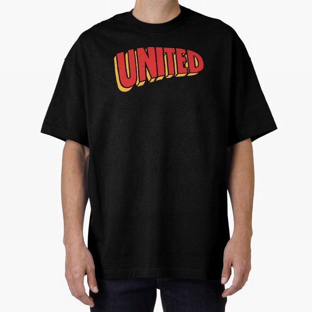 Manchester United Comic Style Oversized T-Shirt Celebrate Supporters United by FIFA World Cup 2026 USA Canada Mexico Driven by CR7, Argentina and Brazil Energy, Stadium Memories, Football Loyalty, International Chants and Championship Tradition;