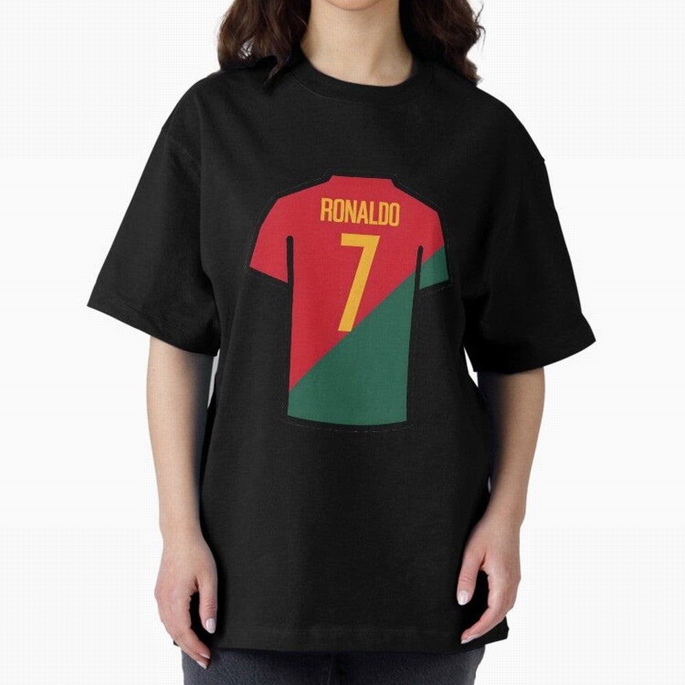 Ronaldo Portugal Jersey Oversized T-Shirt Carry the Dream of the FIFA World Cup 2026 USA Canada Mexico Journey through Cristiano Ronaldo Highlights, Spain Pride, Stadium Chants, National Pride, Trophy Dreams and Unforgettable Football Memories;