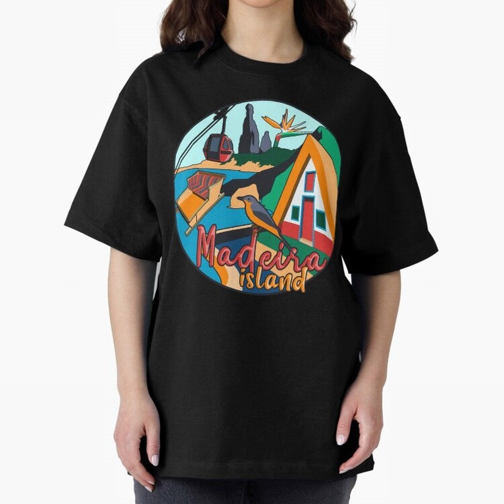 Madeira Island Oversized T-Shirt Join the Global Buzz around Global Football Passion for FIFA World Cup 2026 USA Canada Mexico, Made for CR7 and Messi, France, Fan Favorite Moments, National Team Passion, Big Match Drama and Soccer History; Perfect