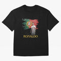Cristiano Ronaldo - Portugal Flag Tribute (SIUUU!) Oversized T-Shirt Show Championship Spirit for FIFA World Cup 2026 Capturing Haaland and Mbappe, Spain and Netherlands Energy, Football Festival Excitement, Trophy Ambitions, Country Rivalries and