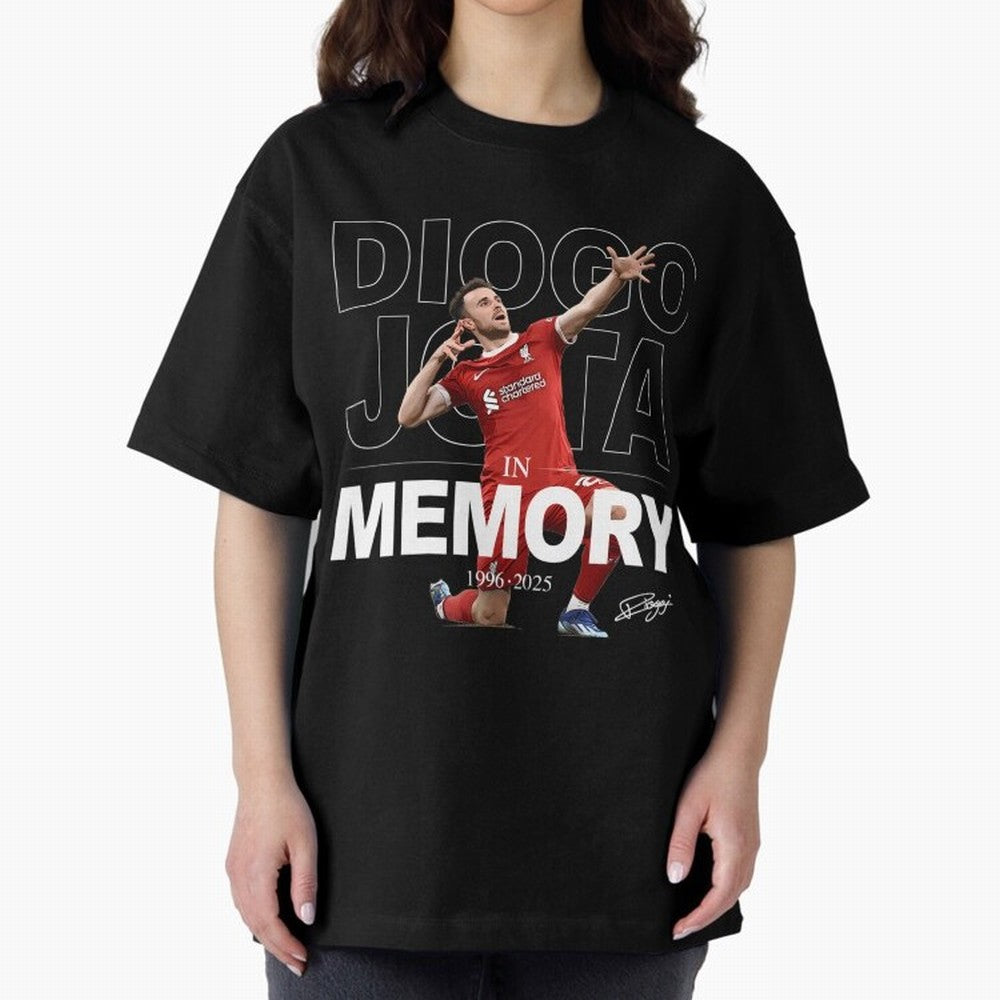 Diogo Jota In Memory Oversized T-Shirt Follow the FIFA World Cup 2026 USA Canada Mexico Journey through Messi, Neymar and Mbappe Highlights, Argentina and Brazil Pride, Vintage Soccer Flavor, Modern Football Stars, National Flags and Final Night